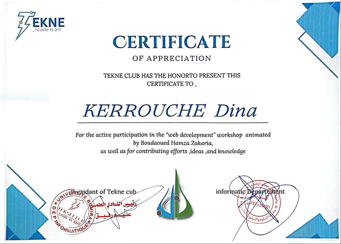 Certificate 5